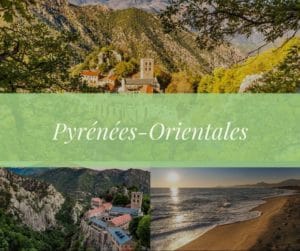 Paysages magnifiques des Pyrénées-Orientales, montagne et mer